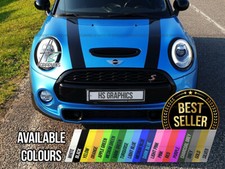 MINI COOPER PLAIN BONNET HOOD STRIPES VINYL DECALS STICKERS RACING SPORT