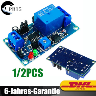12 V DC Delay Relais Verzögerung mit Timer-Ein-/Ausschalter-Modul Einstellbar