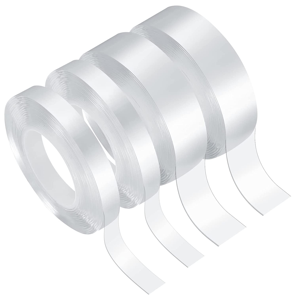 4 Rolls Double Sided Heavy Duty Tapes, Clear Two Sided Mounting Adhesive Tape He