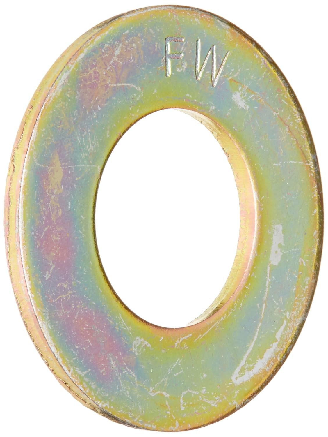 Small Parts Steel Flat Washer, Zinc Yellow Chromate Plated Finish, Grade 8, ASME-image