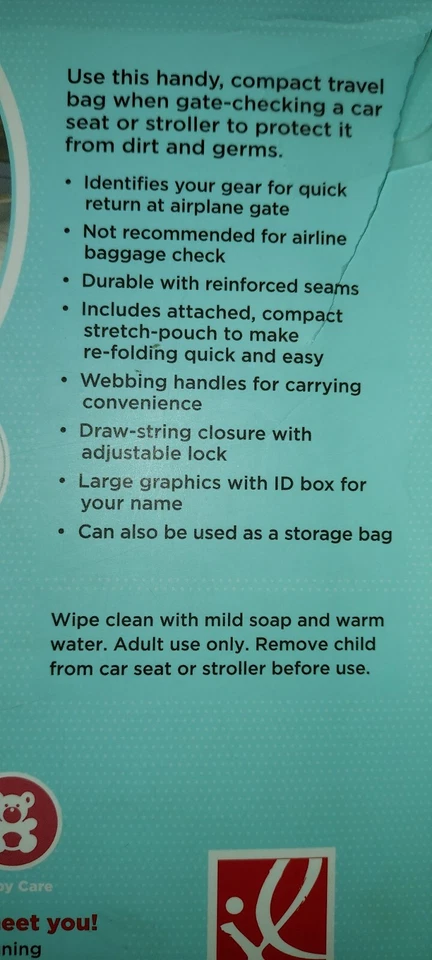 NUEVO Cochecito y asientos de coche estándar con bolsa de cheque de puerta certificada por aerolínea de viaje Foto 3 de 3
