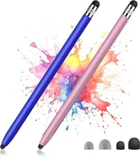 2PCS Stylus Pen Touch Screen Rubber Tip Styluses For iPad Tablet Android Phone