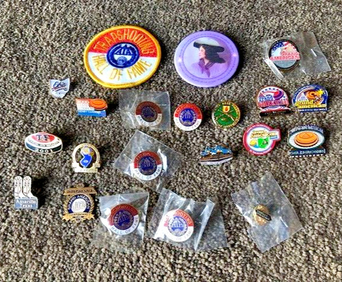 Rare 21 Lot-Grand American Trapshooting “ATA” Pins + Patch, Years 2000-2005 EX