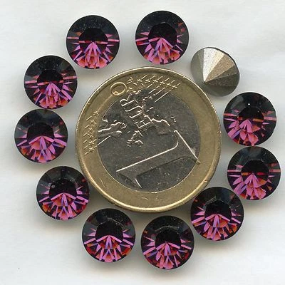 1028 SS40 A *** 12 STRASS SWAROVSKI FOND CONIQUE 8,55MM AMETHYST F