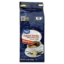 Great Value 12 oz french vanilla Ground Coffee, Medium roast.... 9.85 per pound