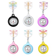 6pc Set of Dragonfly Nurse Watch Clip on Doctor Student Brooch Fob Pocket Watch