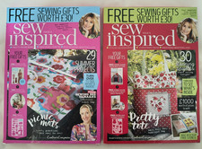 2 x Sew Inspired Sewing Magazines with Free Gifts Issues 4 & 5