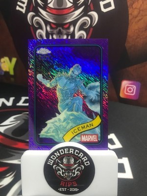  2025 Topps Chrome - Marvel Comics - ICEMAN - Purple Shimmer /75 
