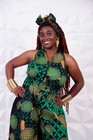 Afican Print Jumpsuit GREEN — photo 3