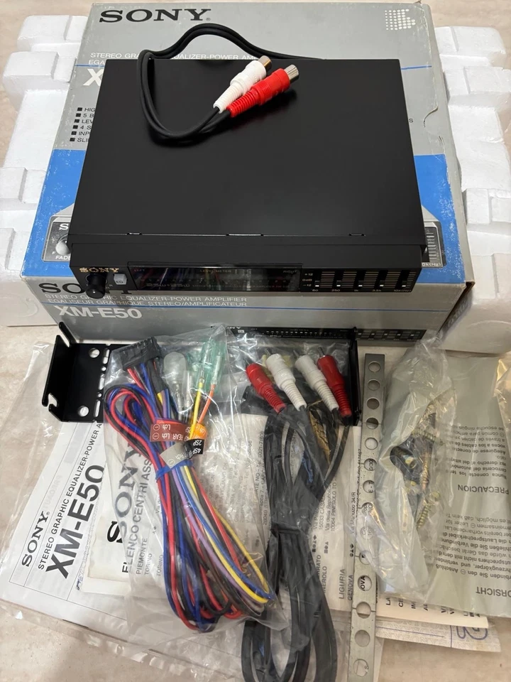 SONY XM-E50 VINTAGE NUOVO EQUALIZZATORE - AMPUFICATORE DI POTENZA CAR STEREO - Immagine 4 di 4