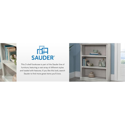 Sauder Select Engineered Wood 3-Shelf Bookcase in Glacier Oak Finish