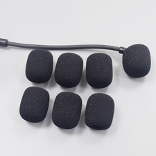 10PCS Microphone Sponge Cover Windscreen Foam Cover For Gaming Headset Mic Black