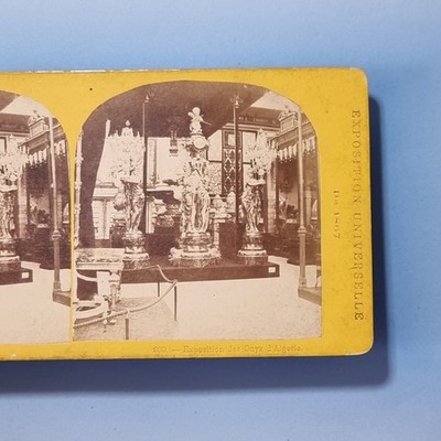 Paris Stereoview 3D um 1867 Echt Foto Frankreich Ausstellung Algerien Onyx Statuen