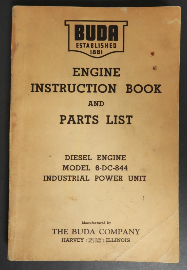 Buda Model 6-DC-844 Engine Parts Manual