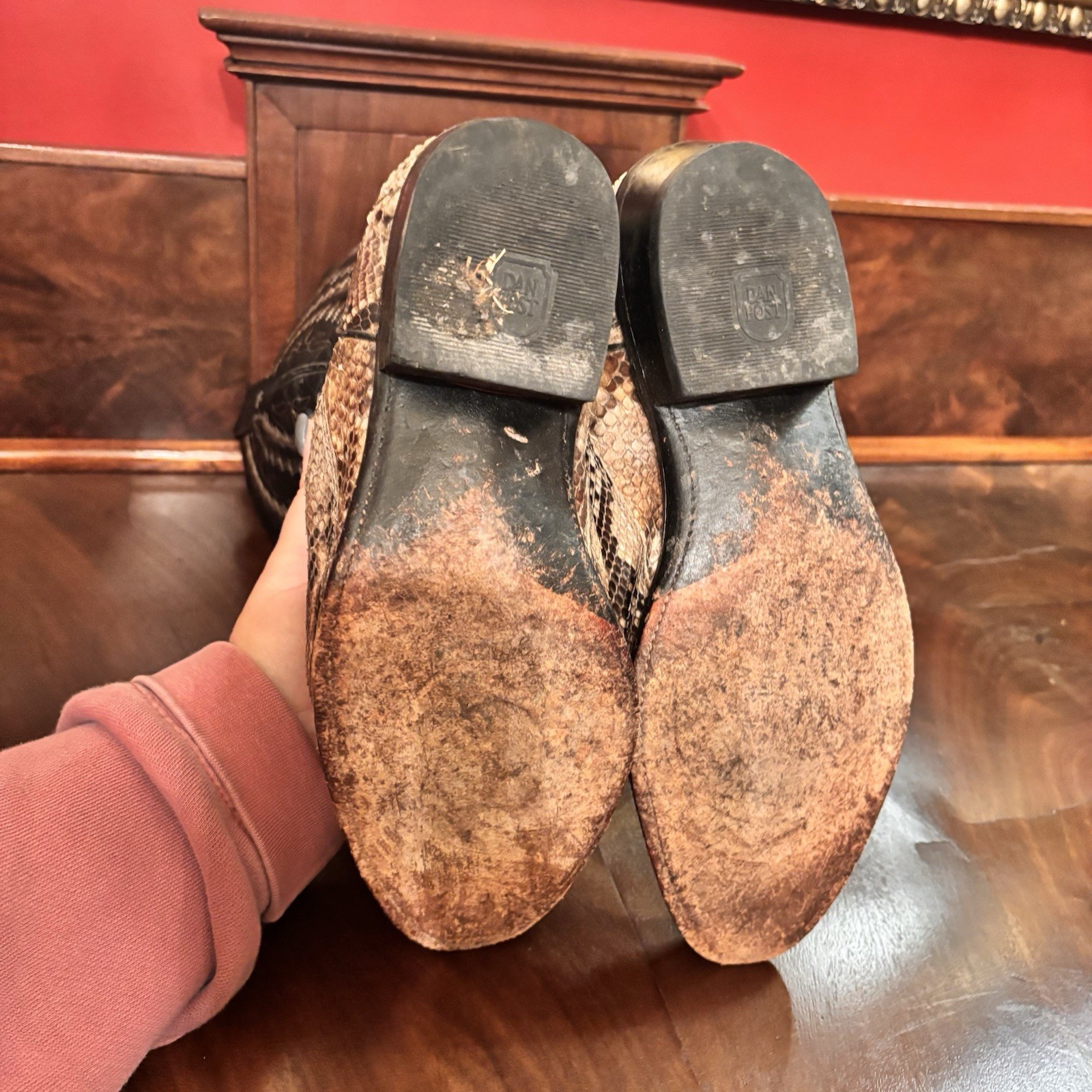 Dan Post Men’s Python Snakeskin Western Boots Bro… - image 7