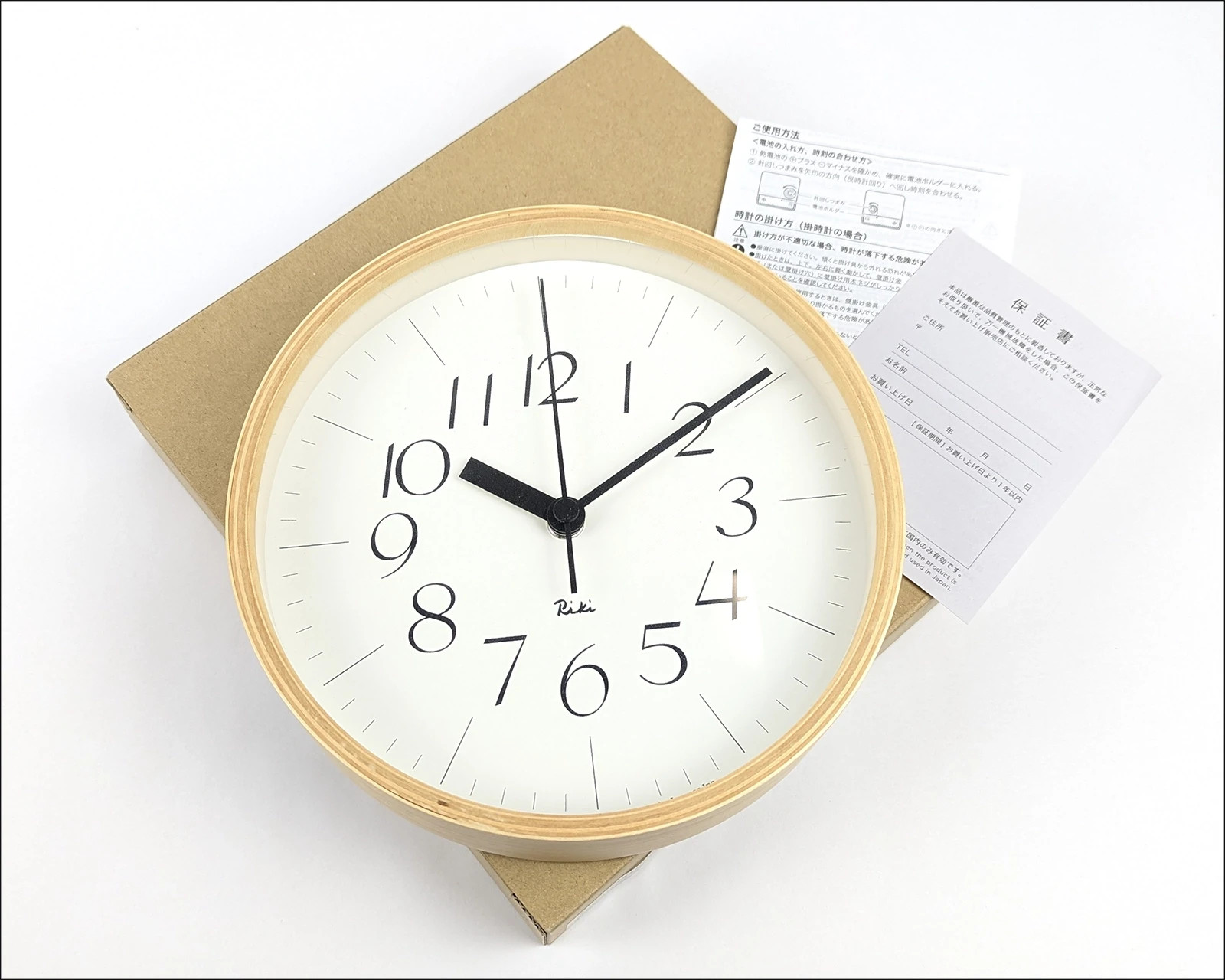 Lemnos Wall Clock WR-0312 S Analog Riki Clock Small Japan