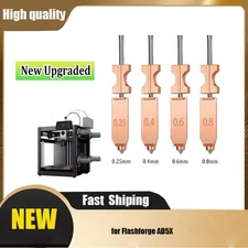 For Flashforge AD5X Nozzle Hardened Parts Quick Detachable 0.25mm-0.8mm SUK