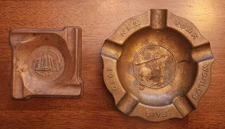 World's Fair Chicago New York Ashtray Vintage Two Ashtray Lot