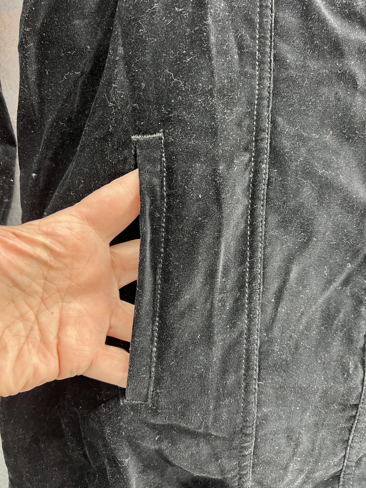 Quacker Factory Jacket Womens 1X Black Snowman Rhinestone Embroidered Holiday - Image 2 of 4