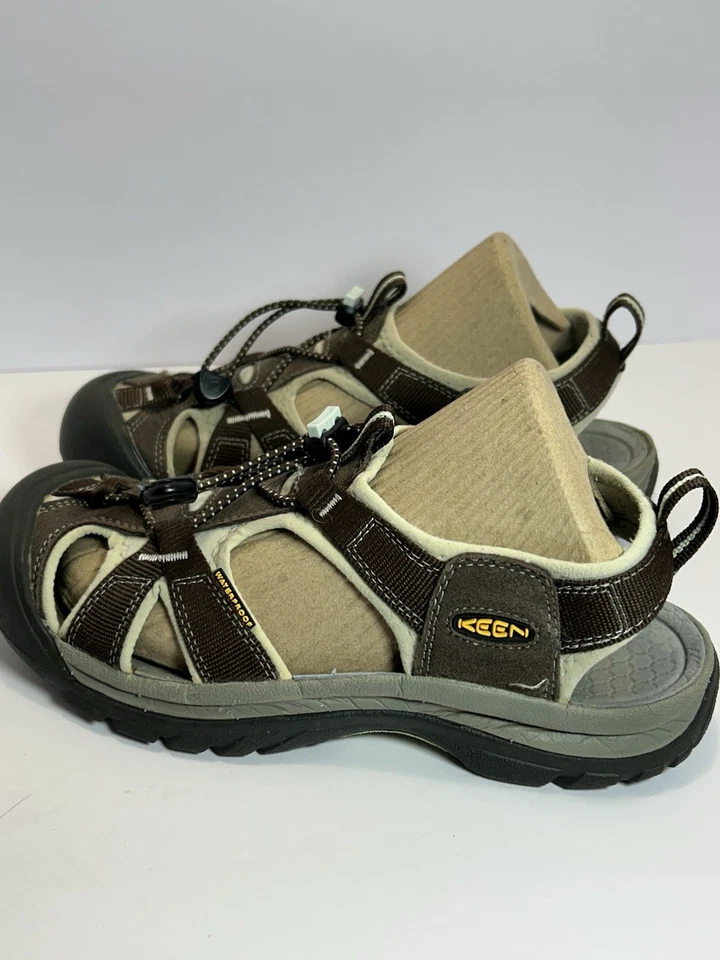 Keen Talla 9 Para Mujer Impermeables Zapatos de Senderismo Venecia Cuero Sandalias Exterior Marrón Foto 4 de 4