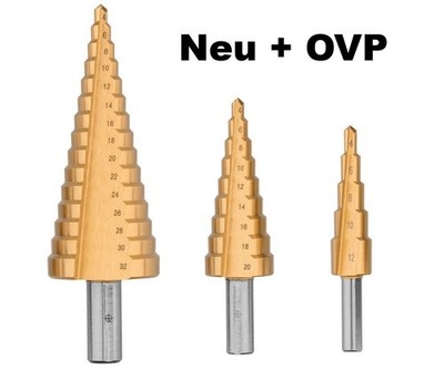 Stufenbohrer-Set 3-teilig PSB 6 A1 Schälbohrer HSS-Stahl PARKSIDE NEU & OVP