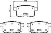Hella Pagid Bremsbelagsatz Scheibenbremse 8DB 355 013-631 FüR Honda Accord CU CW