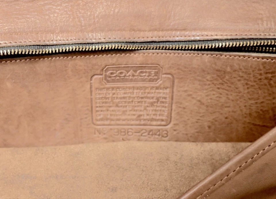 Vintage 1970s Coach Tan Leather Briefcase - Image 4 of 4