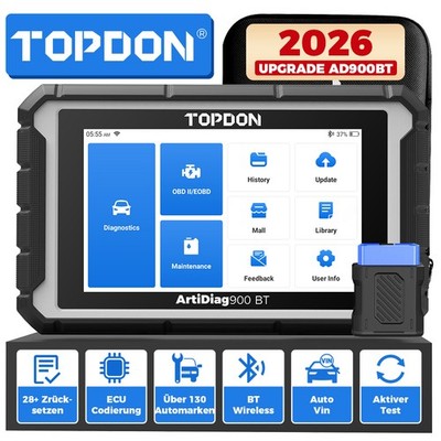 TOPDON AD900BT Diagnosegerät Bi-Directional ECU Kodierung Vollsystem 3J. Update