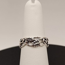 NEW 925 Sterling Silver Floral Vines Ring Size 6