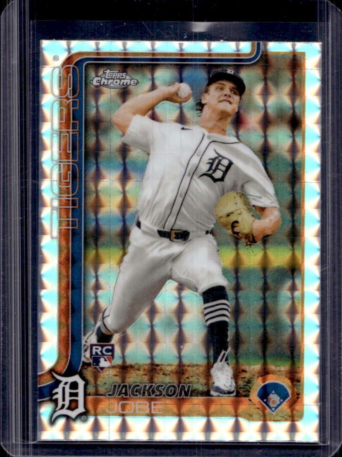 2025 Topps Chrome Jackson Jobe RC Geometric Refractor Rookie #249 Tigers
