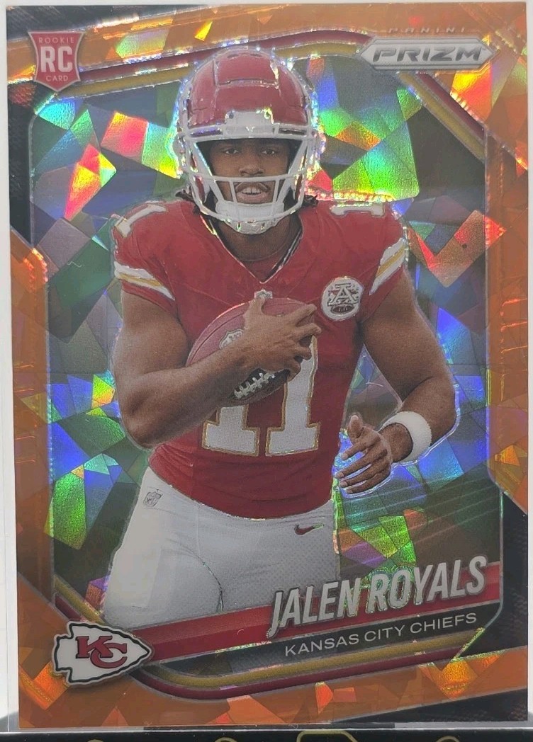 2025 Panini Prizm - Rookies Jalen Royals #341 Orange Ice Prizm (RC)