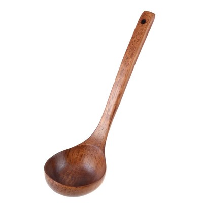 Louche Cuisine en Bois - Louche à Soupe en Bois de Teck 100% Naturel - Louche