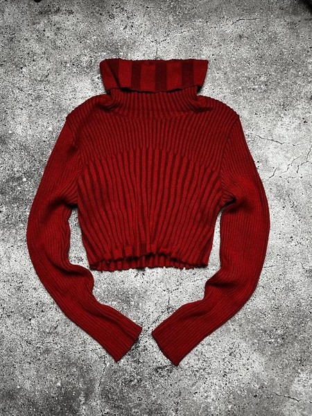 Women Carlo Colucci Sweater Burgundy