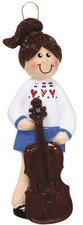 Cello Girl Personalized Christmas Tree Ornament
