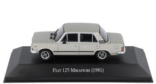 Fiat 125 Mirafiori (1981) Argentina Coche Modelo Juguete Gris Diecast Salvat Escala 1:43