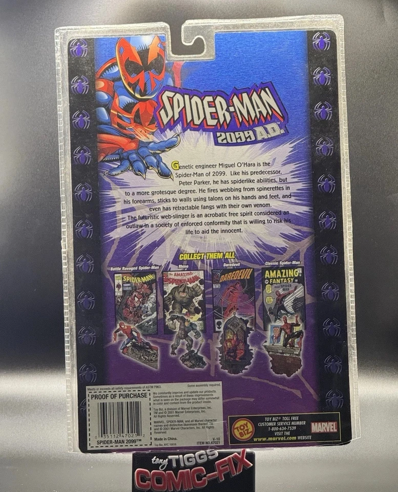Toy Biz Spider-Man Classics Spider-Man 2099 Action Figure (Opened) Read Desc - Image 2 of 3