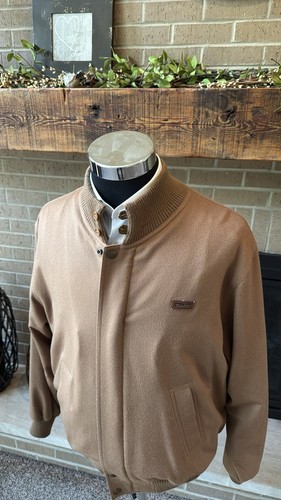Paul & Shark Loro Piana Hombre S Pequeña Marrón Lana Cachemira Bomber Chaqueta Usada en Excelente Condición - Imagen 2 de 9