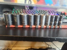 Matco 10pc 3/8 Drive  Semi Deep Impact Sockets SAE NOT ADV