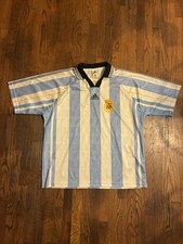 Vintage adidas 1989 Argentina home soccer jersey size XL