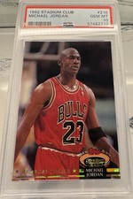 Michael Jordan 1992 Topps Stadium Club Members Choice #210 PSA 10