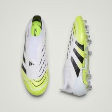 Adidas Predator Elite Laceless FG Mens Size 4 White Green Soccer Cleats JI1075