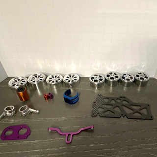 RS 4 micro hop up parts rims and other miscellaneous parts selling this as par
