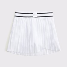 Abercrombie Fitch Kids White Pleated Skort YPB Girls Size 7/8 Pockets