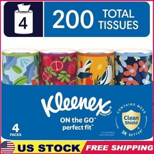 Perfect Fit 2-Ply Facial Tissues 4 Canister Pack 200 Count Absorbent Soft Strong