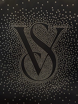 Victoria's Secret Shine Tote Bag Black 2024 VS Logo Sparkly Bling