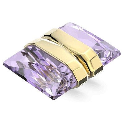 Swarovski Lucent Ear Cuff Single, Magnetic, Purple, Gold-Tone Plated 