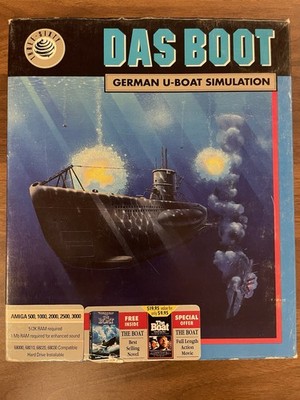 Das Boot German U-Boat Simulation (1990) Commodore Amiga Big Box   NO Novel