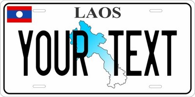 Laos Map License Plate Car Auto Bike Motorcycle Custom Tag