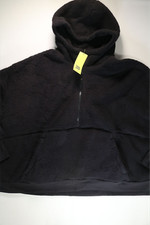 Womens All In Motion Black Long Sleeve 1/2 Zip Hoodie 4X NEW