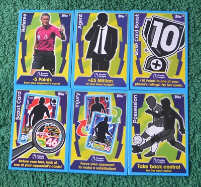 MATCH ATTAX 2017-18 6 X TACTIC CARDS FULL SET